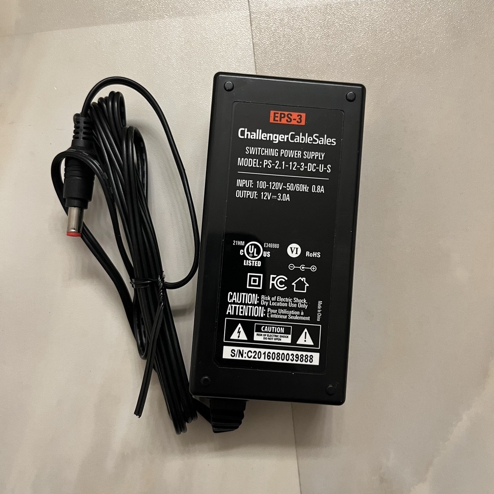 Genuine Challenger Cable Sales EPS-3 Charger AC Adapter Power Supply